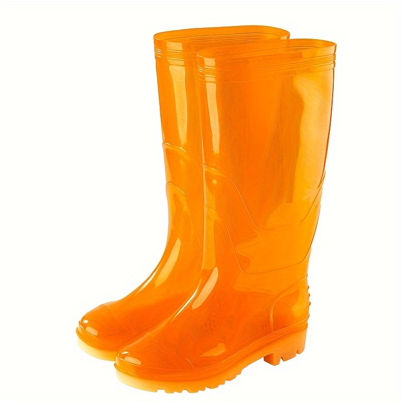 Men's Waterproof Knee Rubber Boots with Anti-Slip Sole