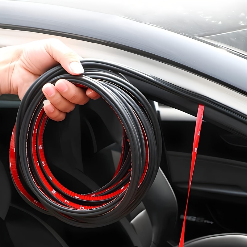 TEMU Car Door Seal Strip Universal Self Adhesive Automotive Weather Stripping, Double Layer 5-hole Car Door Soundproofing Strip, Rubber Seal Strip For Cars Trucks Suvs & Rvs
