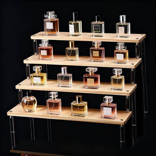 item picture 35cm wooden cosmetic display cabinet suitable for women and mens perfumes lipsticks creams and other cosmetics and skincare products display best display item for home cosmetic storage and decoration