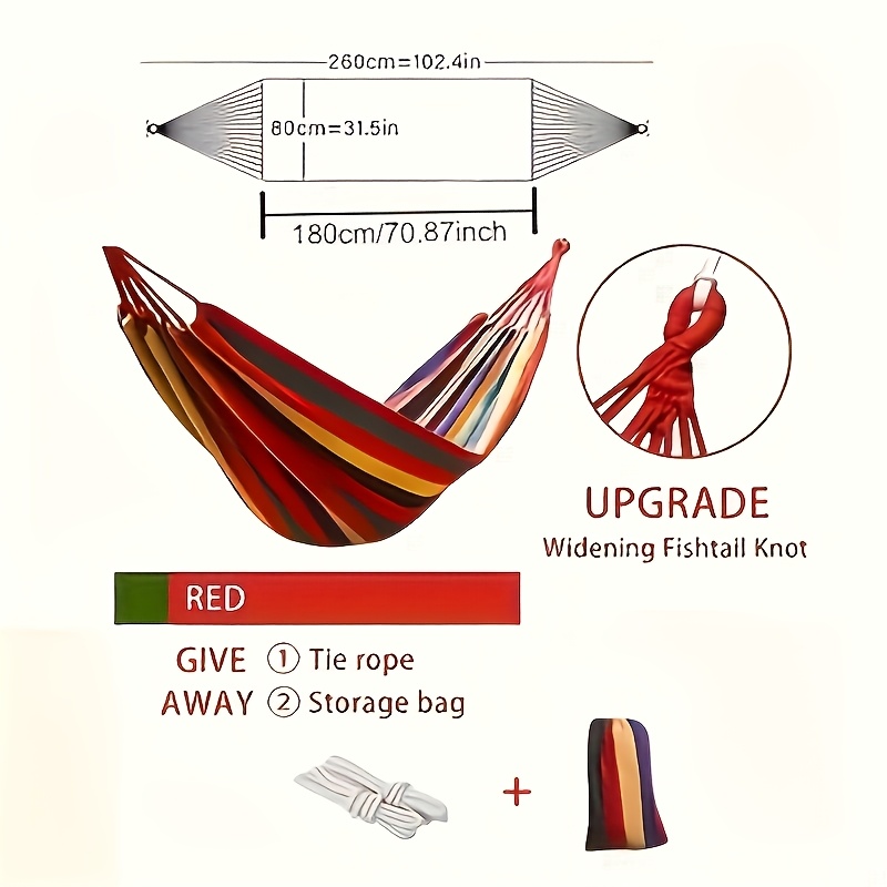 E-shop [Europäisches Camping-Profi] 80 x 250 cm -Umsturz-Hängematte, Verstärkte Kantennaht + Ultraleichtes Design + Schnelltrocknend + -Roll-Struktur +