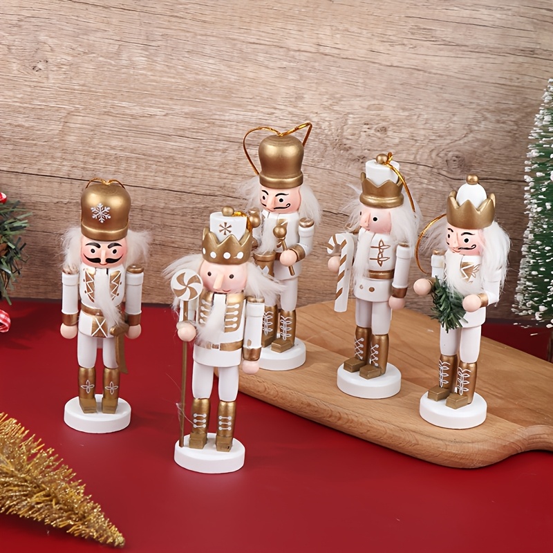 

Nutcracker Soldier Figurine - 4.7" Christmas Tree Ornament, Holiday Decor, Random