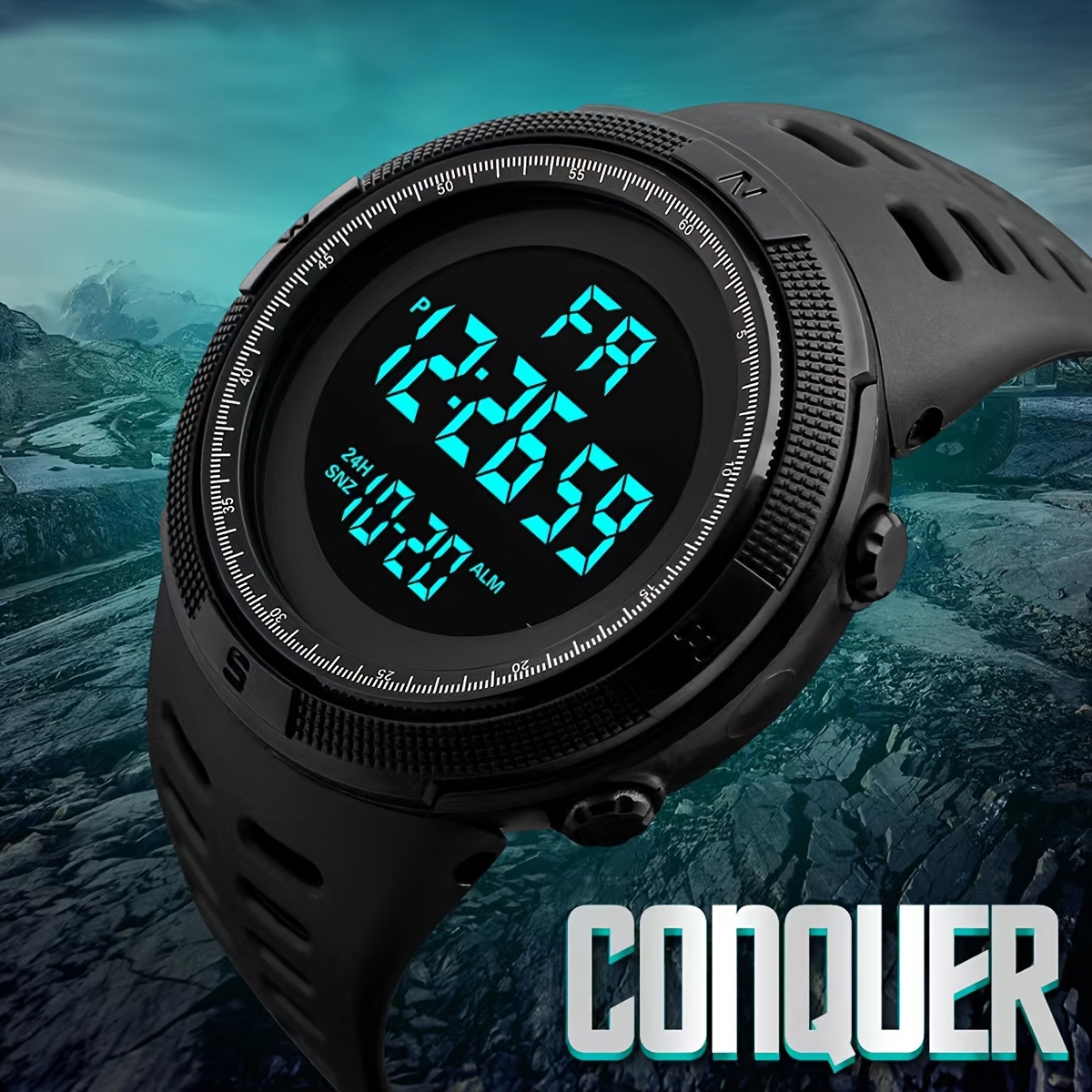 

Multifunctional Sports Electronic Watch, Unisex Luminous Calendar Waterproof Watch, Great Gift