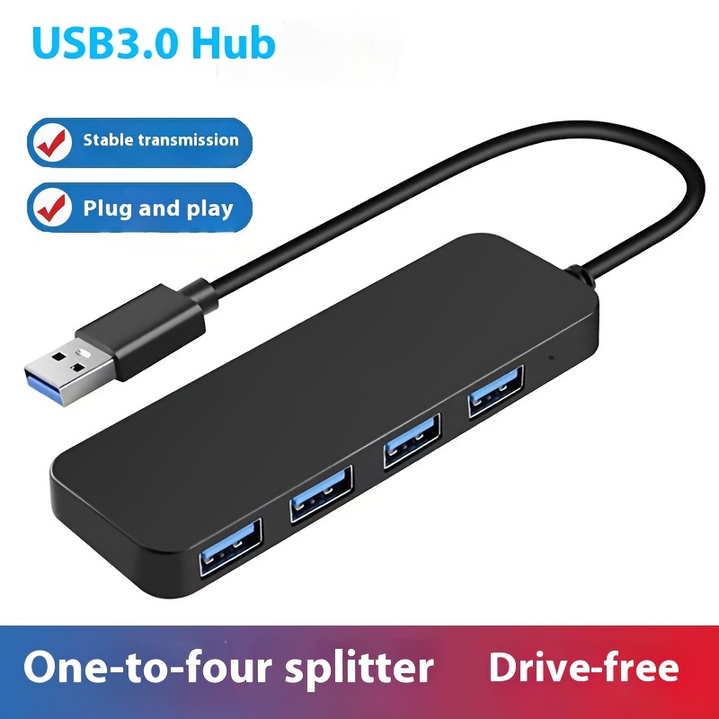 

USB 3.0 Ultra Mince à 4 - Transfert de Données Haute Vitesse, Étend les de Laptop & Ordinateur de Bureau pour Clés USB, HDD, Imprimantes, Appareils Photo, Claviers & Souris