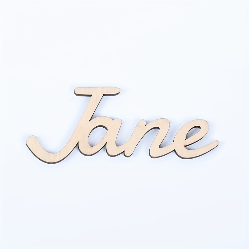 Image of Personalized Wooden Name Tag - Customizable Glittering Gift Label For Wedding, Halloween, Valentine's Day, Christmas Decor, Birthday, Anniversary Sign, Festival Decorations, Christmas Ball Ornaments