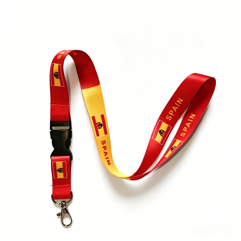 TEMU Cordon de téléphone portable 2D 1pc Espagne Rouge et Jaune Drapeau National Rouge, Cordon sur le thème de l'Espagne de haute valeur, Idéal pour