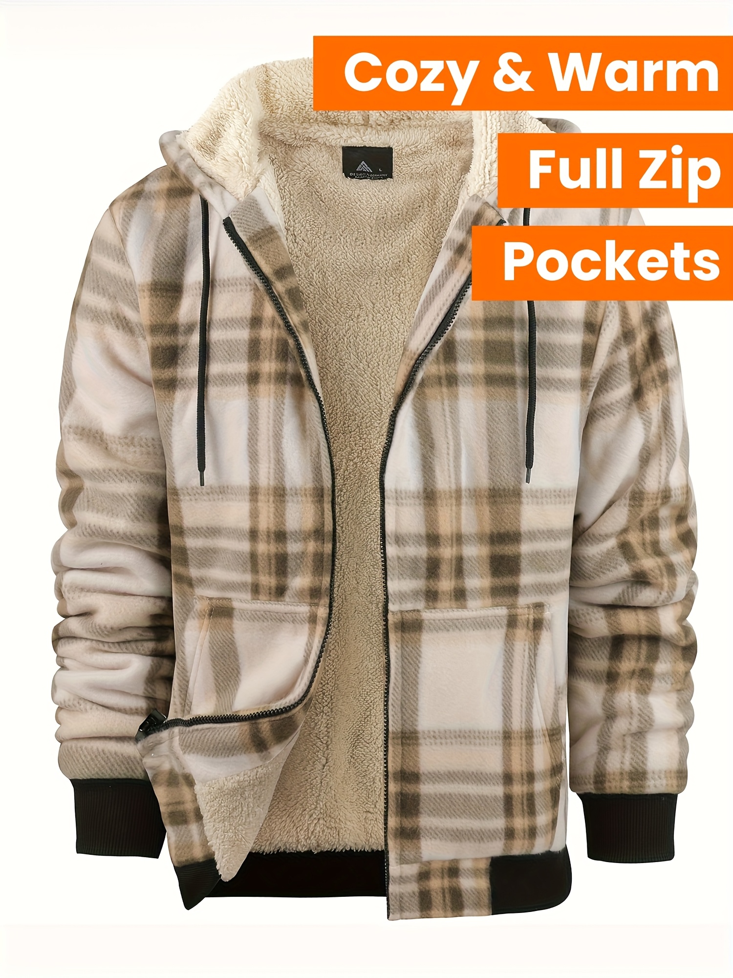 Fleece Hooded Jackets Thick Sherpa