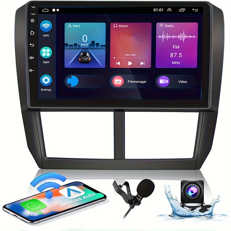 

2+64g Android 13 Stereo For 2008-2012 Forester Impreza Wrx Sti, Wireless Radio With Android Auto, 9'' Touchscreen In-dash Gps Navigation With Mirror Link Hifi Wifi