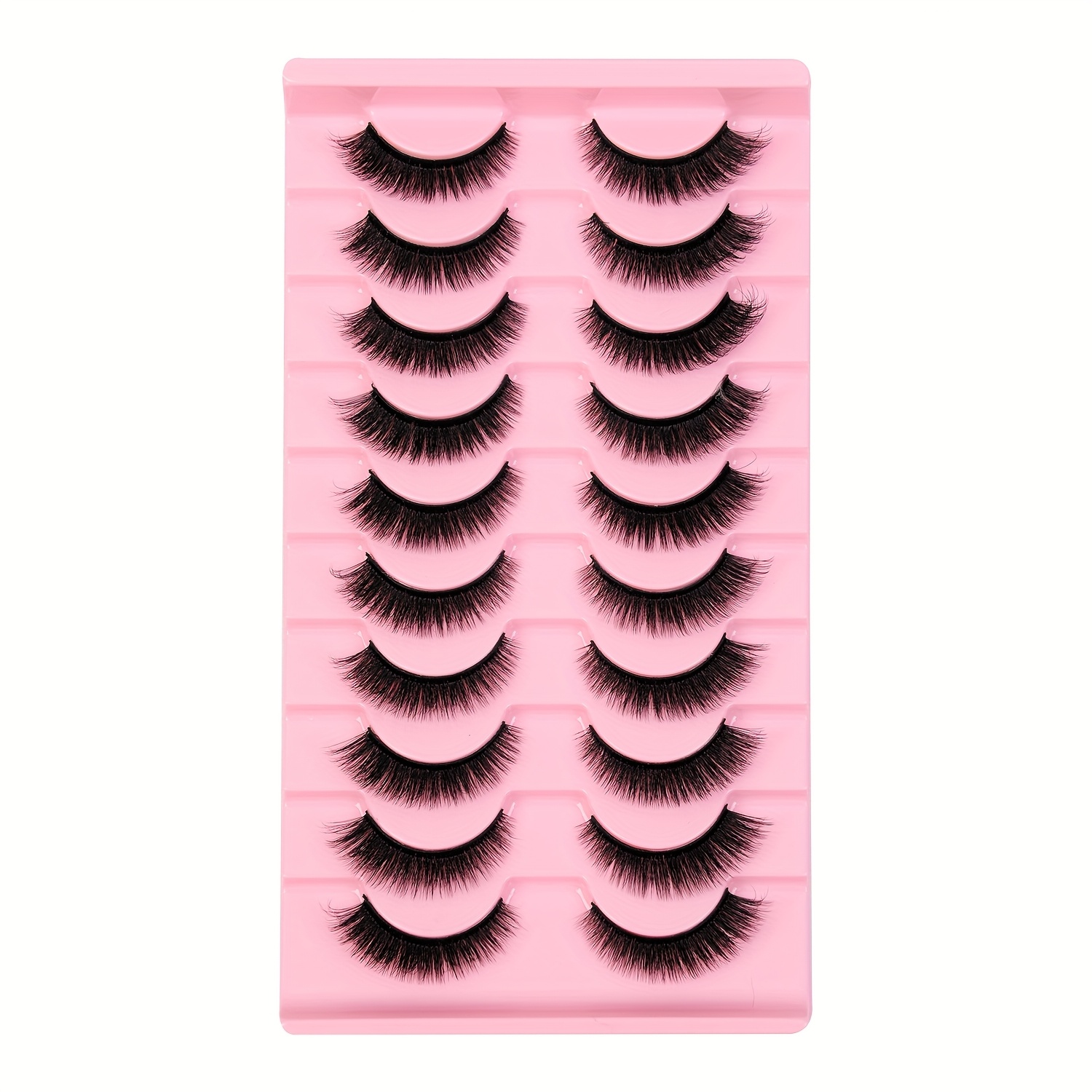 Image of New R& Pairs 3d Full Strip Mink Eyelashes, Dd Cat Artificial Eyelashes, With Natural To Super Thick , Reusable For Beginners, Mixed Length 6mm-12mm. Dramatic Lashes