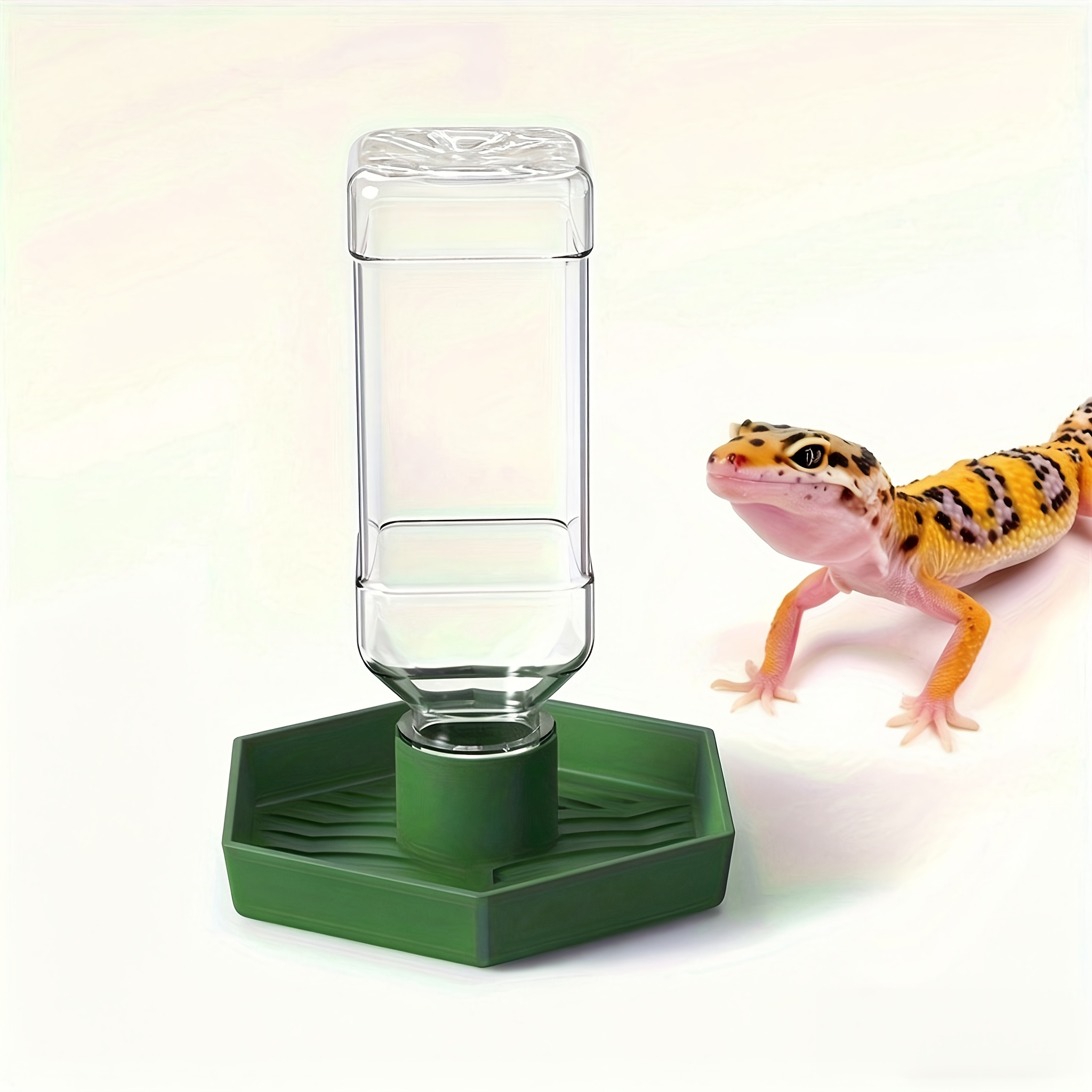 1pc Water Feeding Bowl For Bearded Dragons Reptiles Water Dispenser Automatic Water Feeder For Reptiles