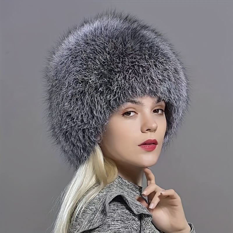 

Women's Winter Mink Beanie Hat, Plush Polyester, Lightweight, Non-stretch, Ear Protection, , - Ideal For Christmas Casual