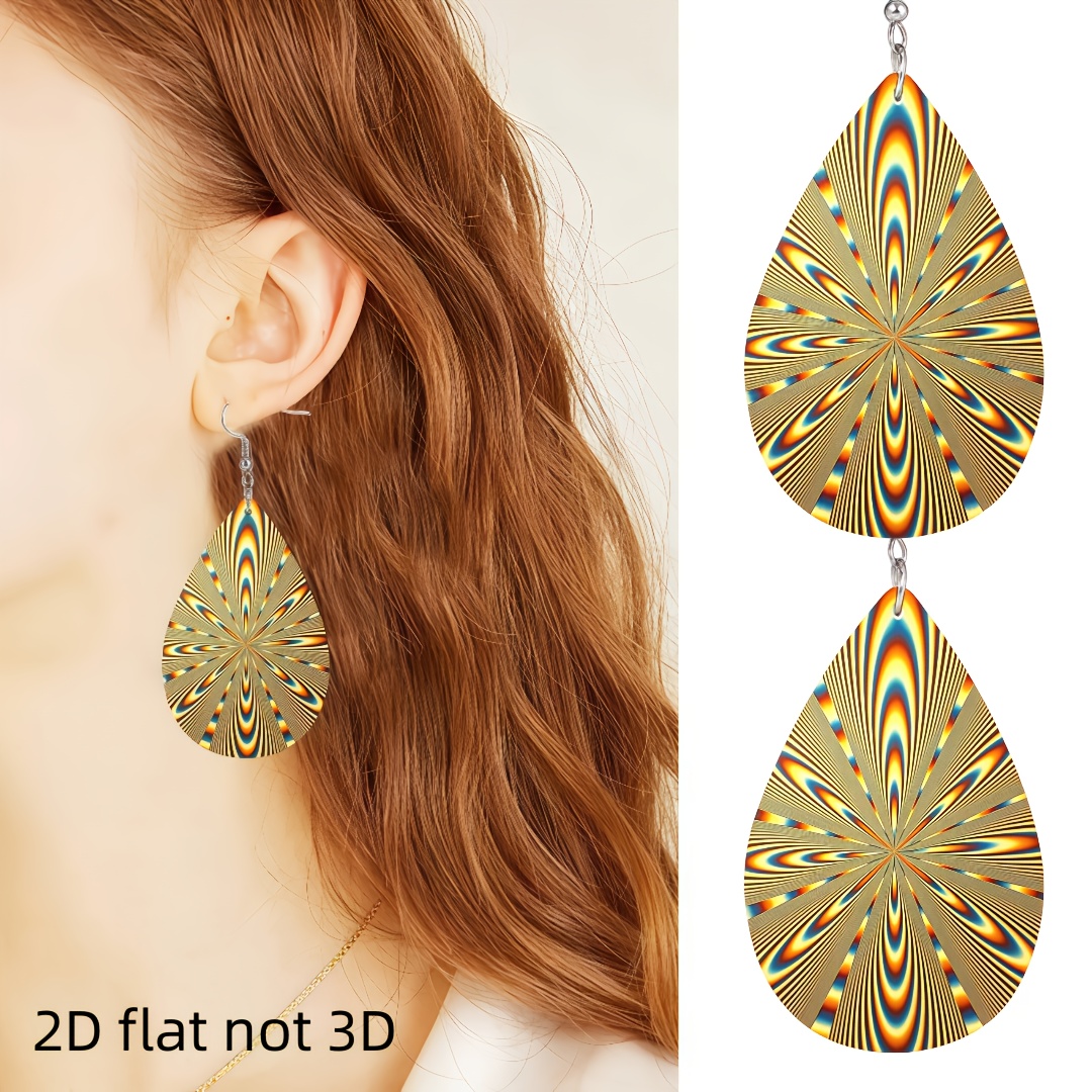 Bohemian Ocean-Style Teardrop Dangle Earrings for Women