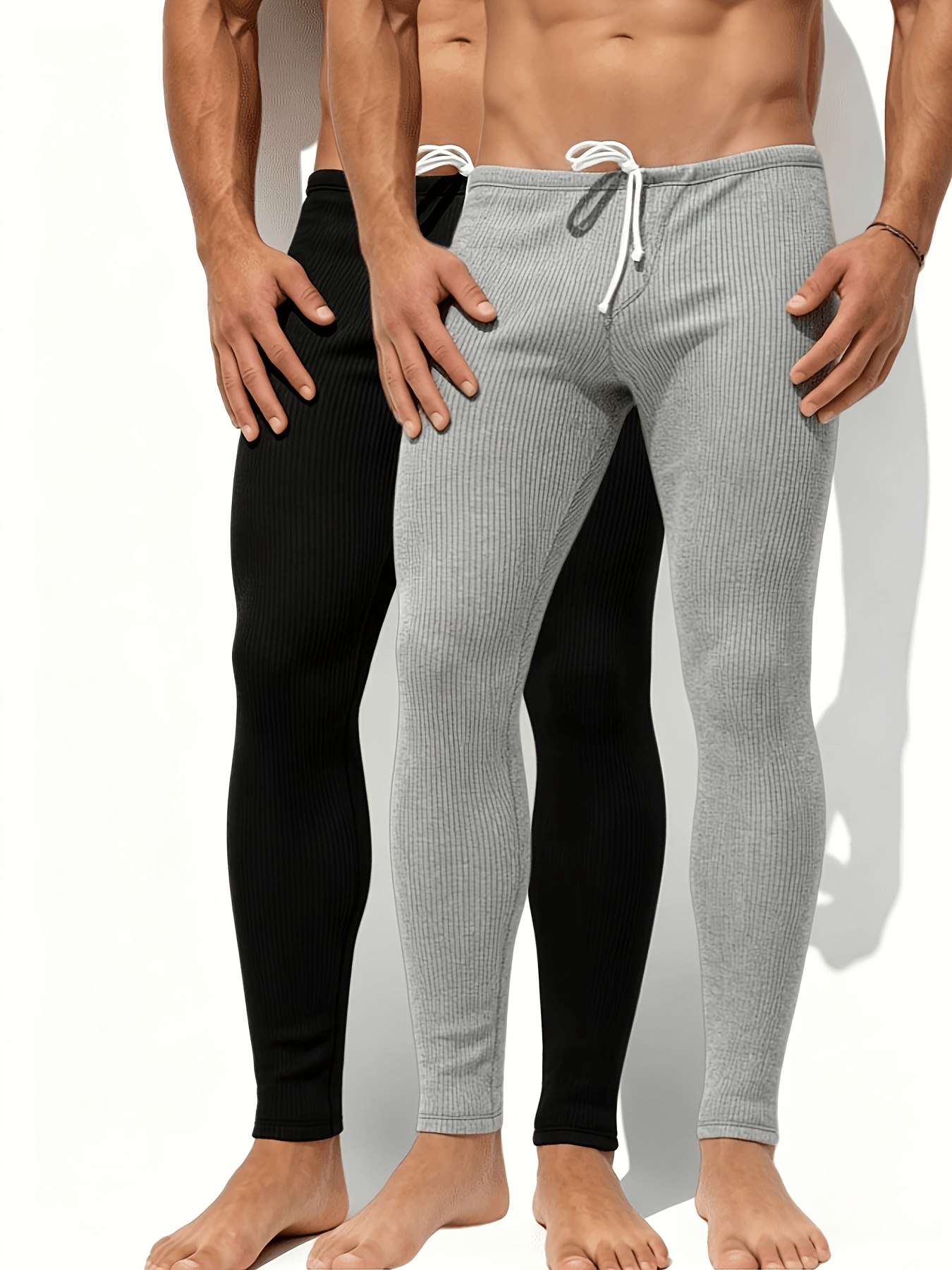 item picture gym new arrival spring summer mens 2pcs multi color drawstring pants elastic skinny fitness leggings solid color for loungewear outdoor sports lightweight comfortable   fabric hand washable