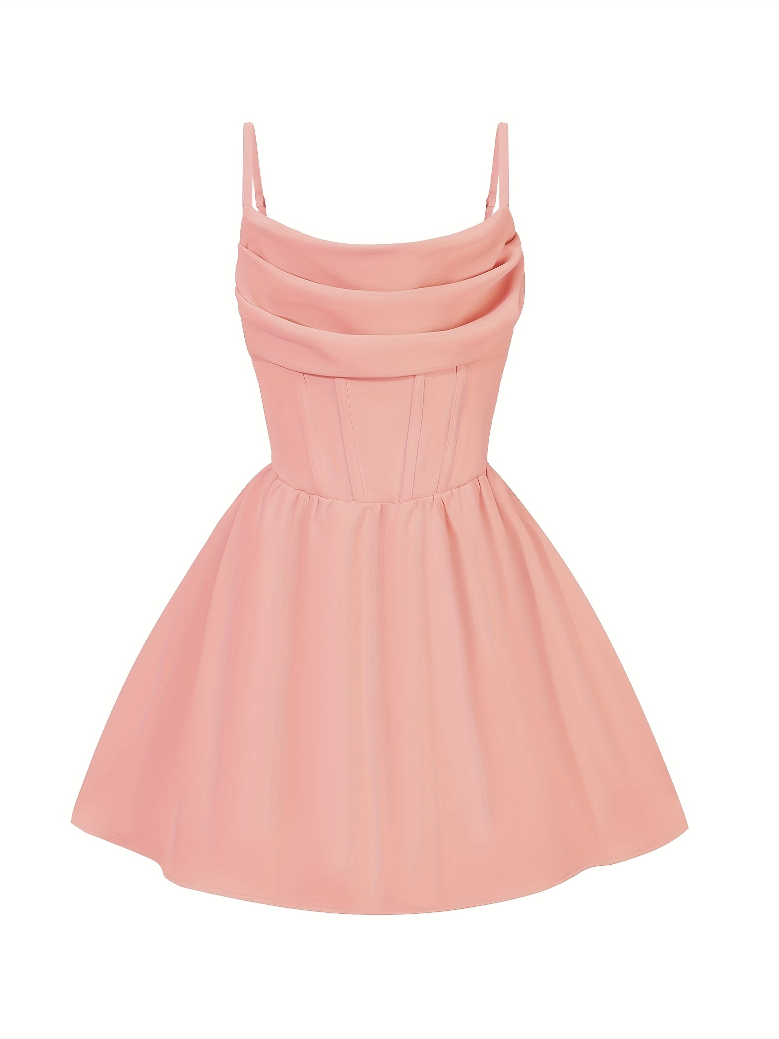 white christmas dresses Cute Spaghetti Strap Homecoming Dresses Teenager Graduation Dress SD15 –  Viniodress main image 1