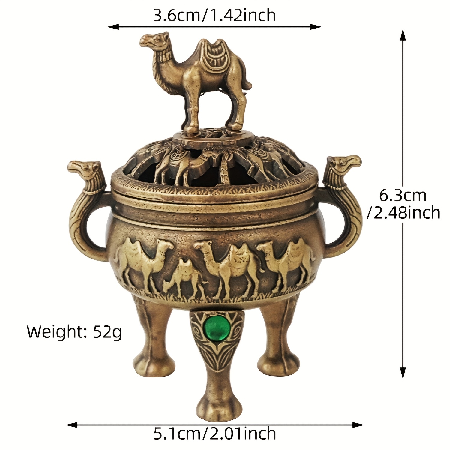 TEMU 1 Retro Camel Incense Holder, Stylish Incense Holder For Study Room, , Bathroom, Desktop, Camping Home Decor – Perfect For Yoga, Meditation,