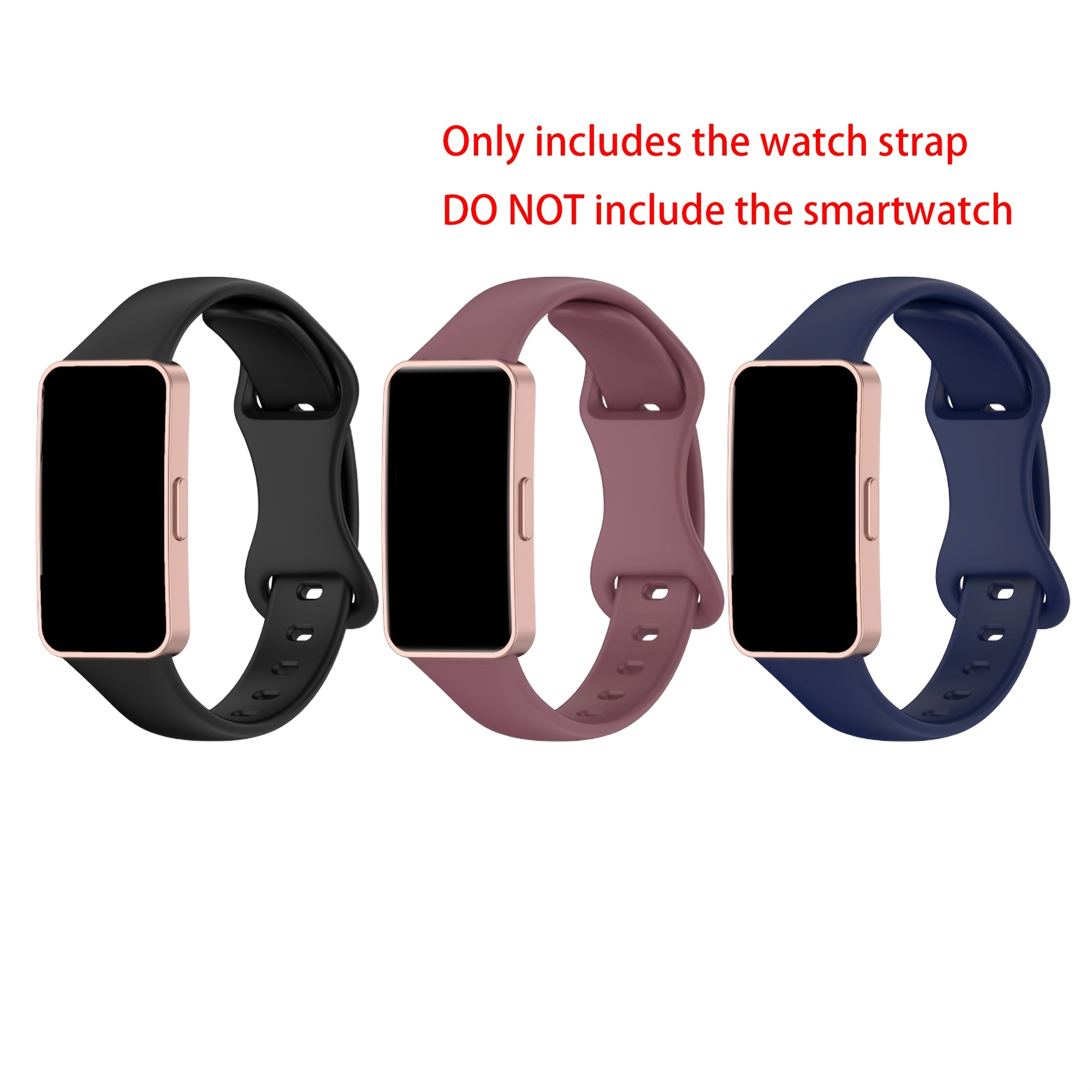 TEMU 3-pack Compatible For Huawei Replacement Suitable For Wristband 10/9/8, Adjustable Expandable , Lightweight Breathable Sports Strap, Durable