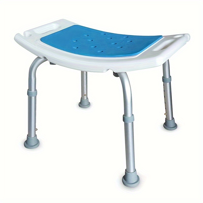 Image of A Shower Chair Suitable For Showers And Bathtubs, Designed For The Elderly And Disabled, Featuring Adjustable Height And Assembly, With A Capacity Of 350