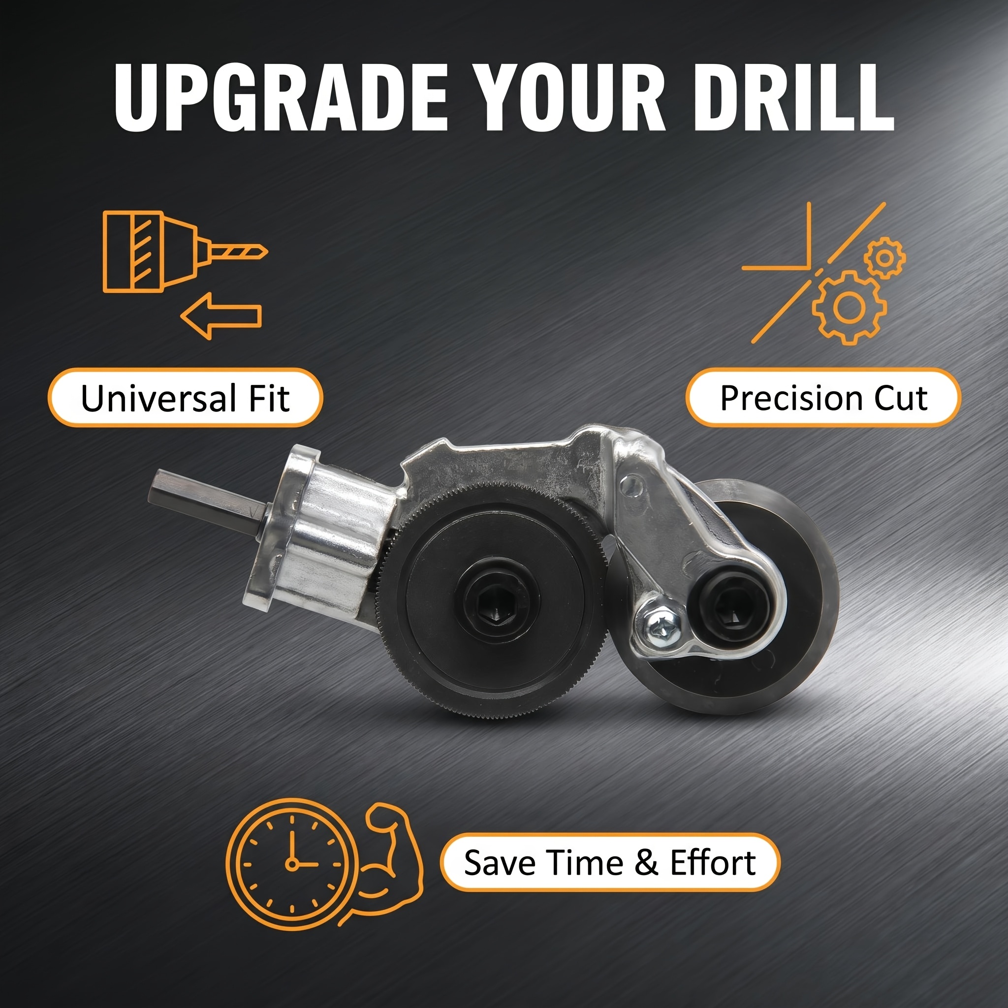 TEMU Nibbler Drill Attachment, Universal Fit 1/4 Inch Hex Shank Drill Metal Cutter, Heavy Duty Sheet Metal Cutting Tool, Cut For Home Improvement