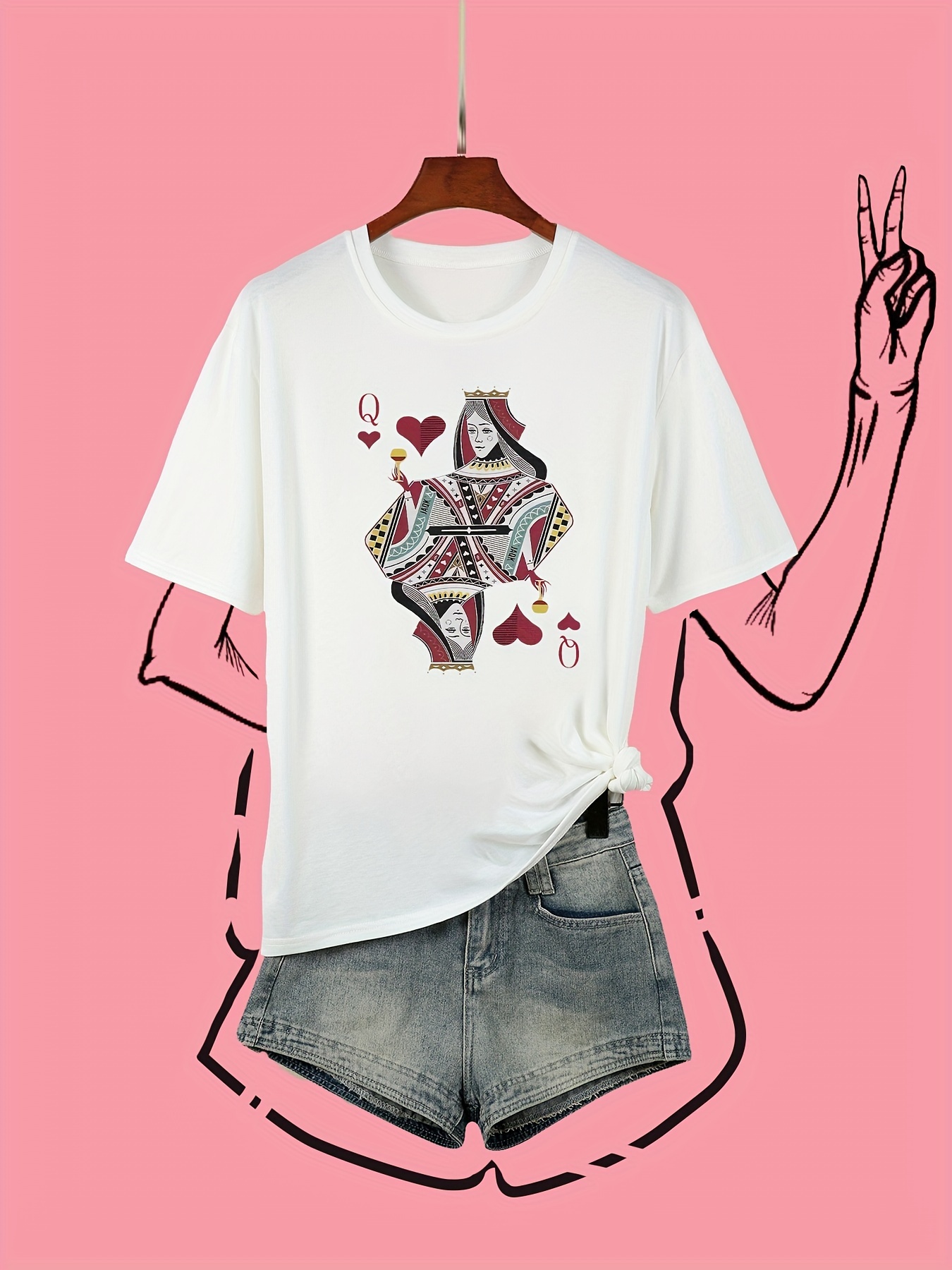 women-s-plus-size-casual-t-shirt-cartoon-graphic-print-short-temu