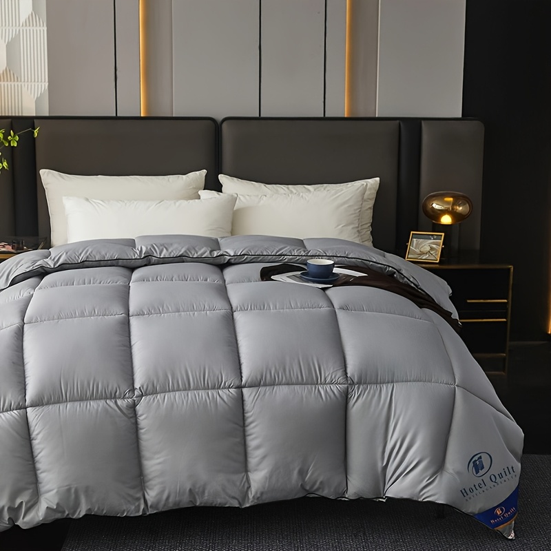 1pc of Luxury Hotel-style Spring/autumn Quilt, Extra Thick, Soft, and Warm. Winter Quilt with Quilted Design, Suitable for All Seasons. Ideal for Dormitories, Rental Apartments, and Bedrooms