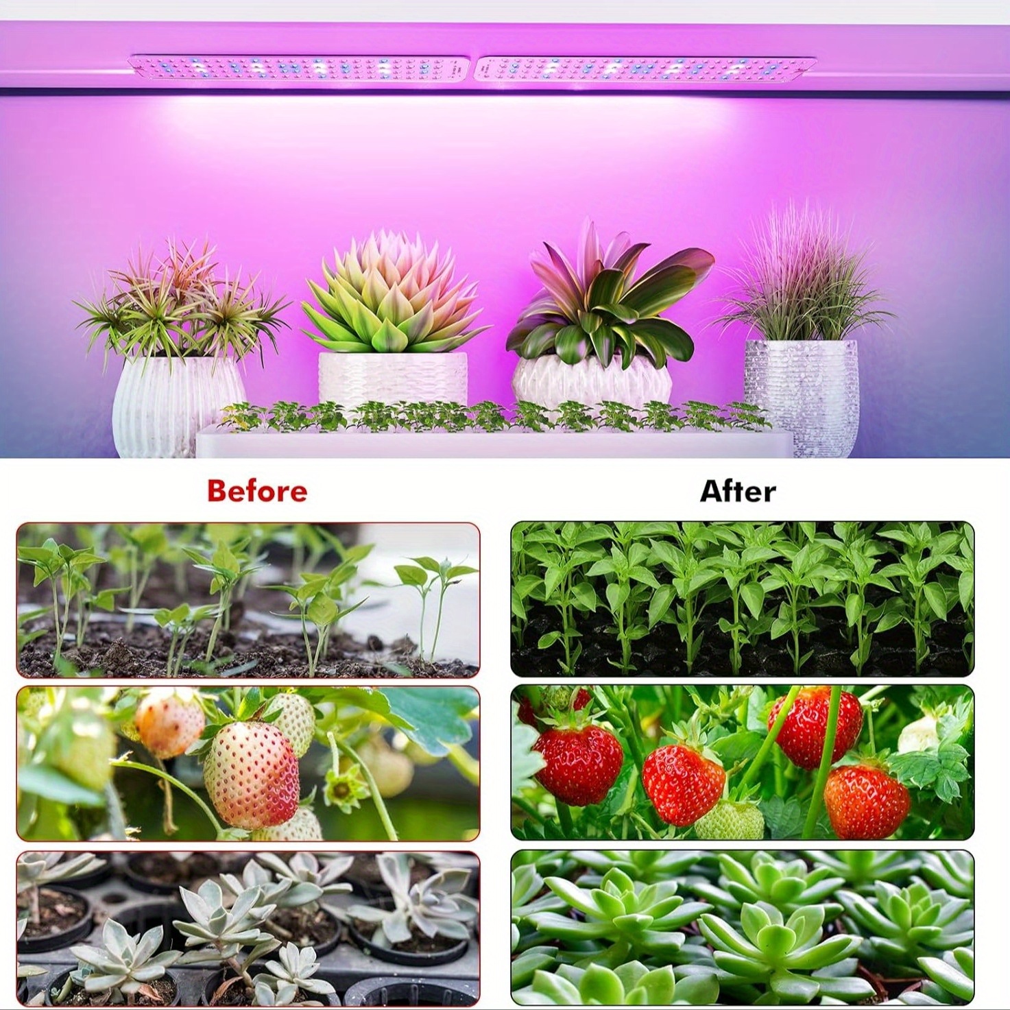 ultra thin panel grow lights indoor plants leds high ppfd - Temu