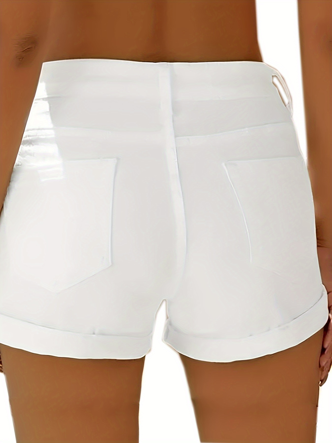 White hot sale cuffed shorts