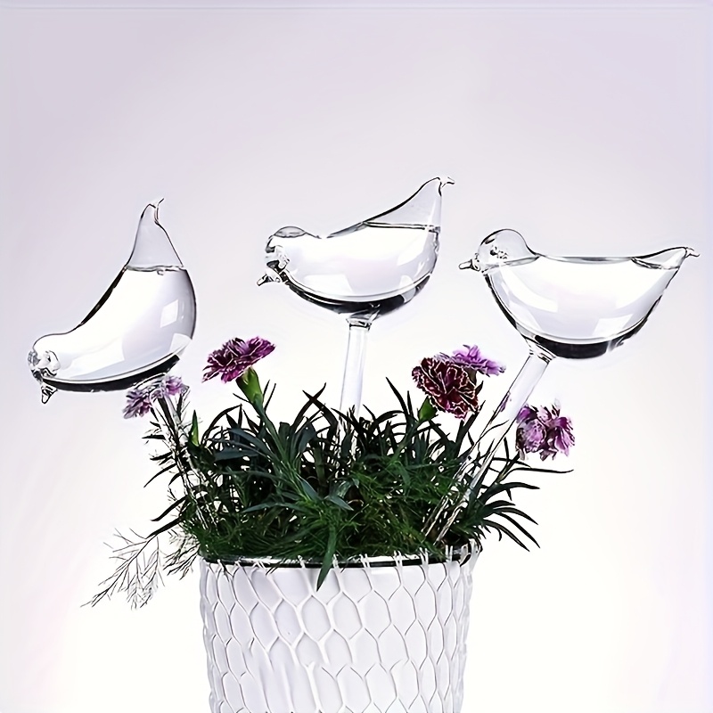 

5pcs Bird-shaped Self-watering Globes, Automatic Plant Watering Stakes, Plastic Water Drip Irrigation Tools, For Indoor Outdoor Gardens, Potted Plants & Bonsai