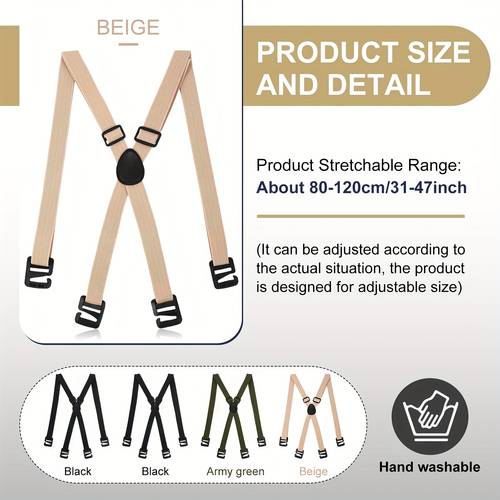 4pcs Hidden Suspenders For Men Hidden Suspenders Adjustable Under Clothing