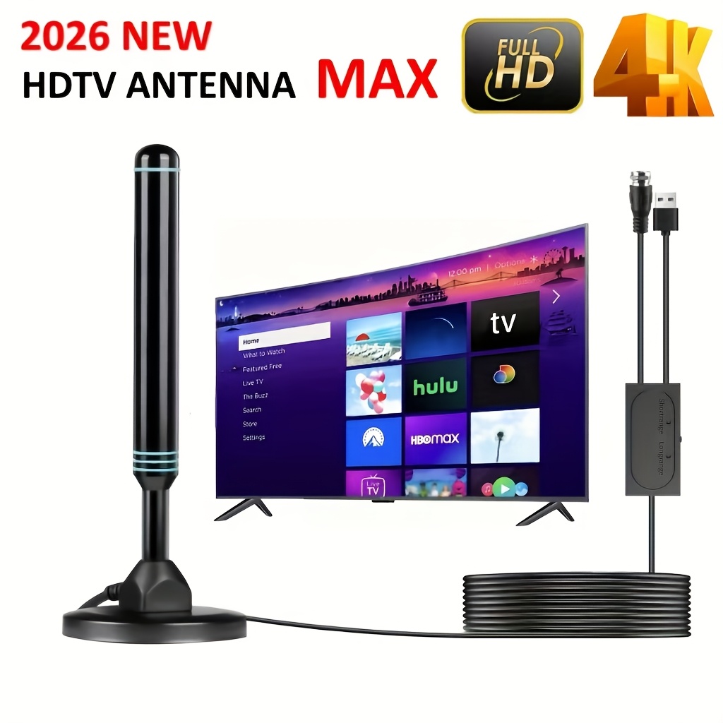 2026 metal long distance     high definition 4k tv antenna 180 mile     reception   long distance   reception mode usb complete additions   suitable for smart tv   indoor tv antenna Product details 1