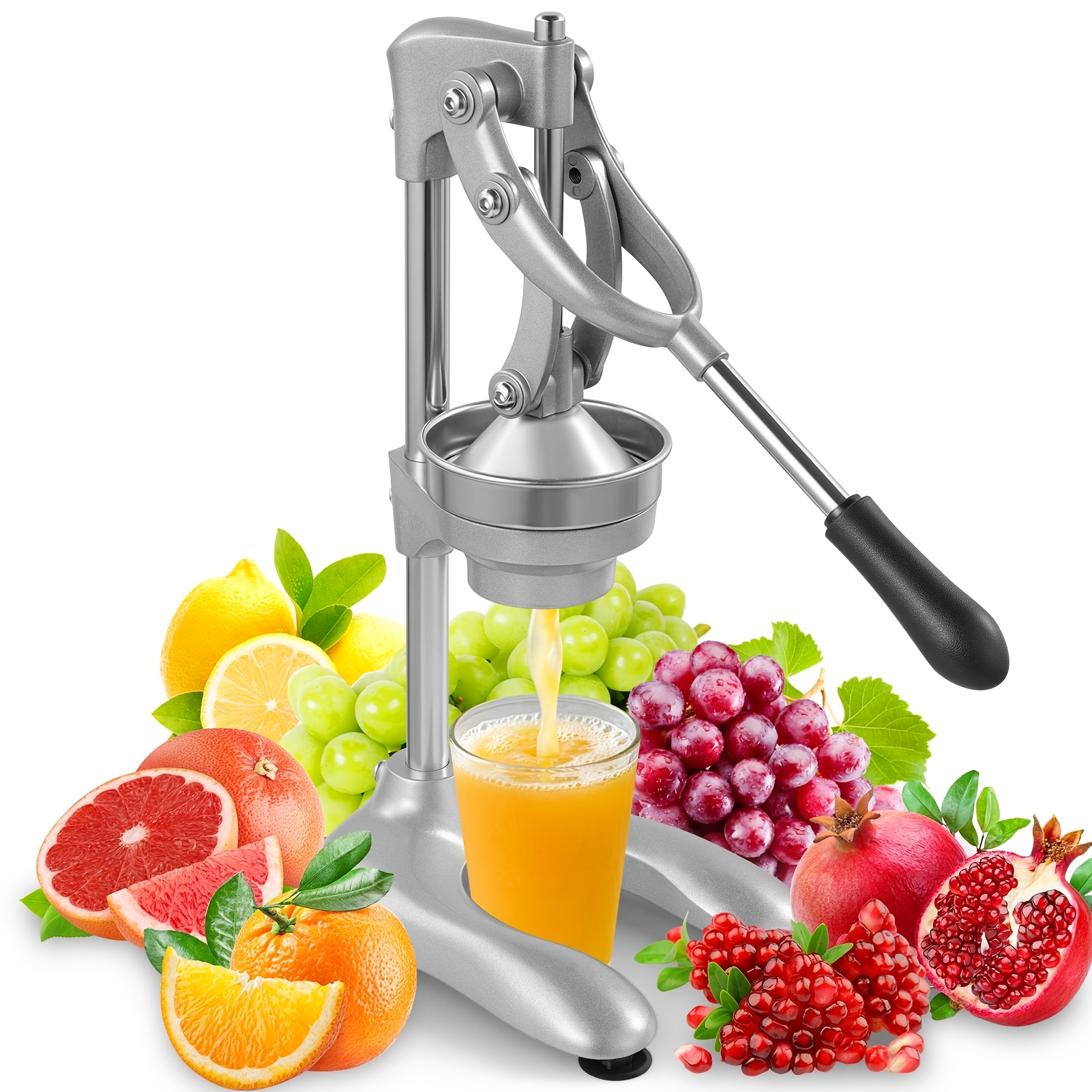 TEMU Commercial Citrus Juicer - Heavy-duty Stainless Steel Juicer, Suitable For Fruits Such As Oranges, Lemons, Pomegranates, Etc., Suitable For Use