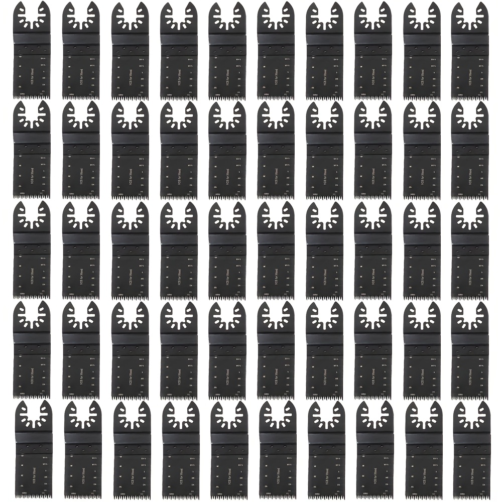 TEMU 50pcs 1-3/ 8 Inch Oscillating Tool Blade, Multi Tool Oscillating Saw Accessories Fit For Wavy Tooth Multi Tool