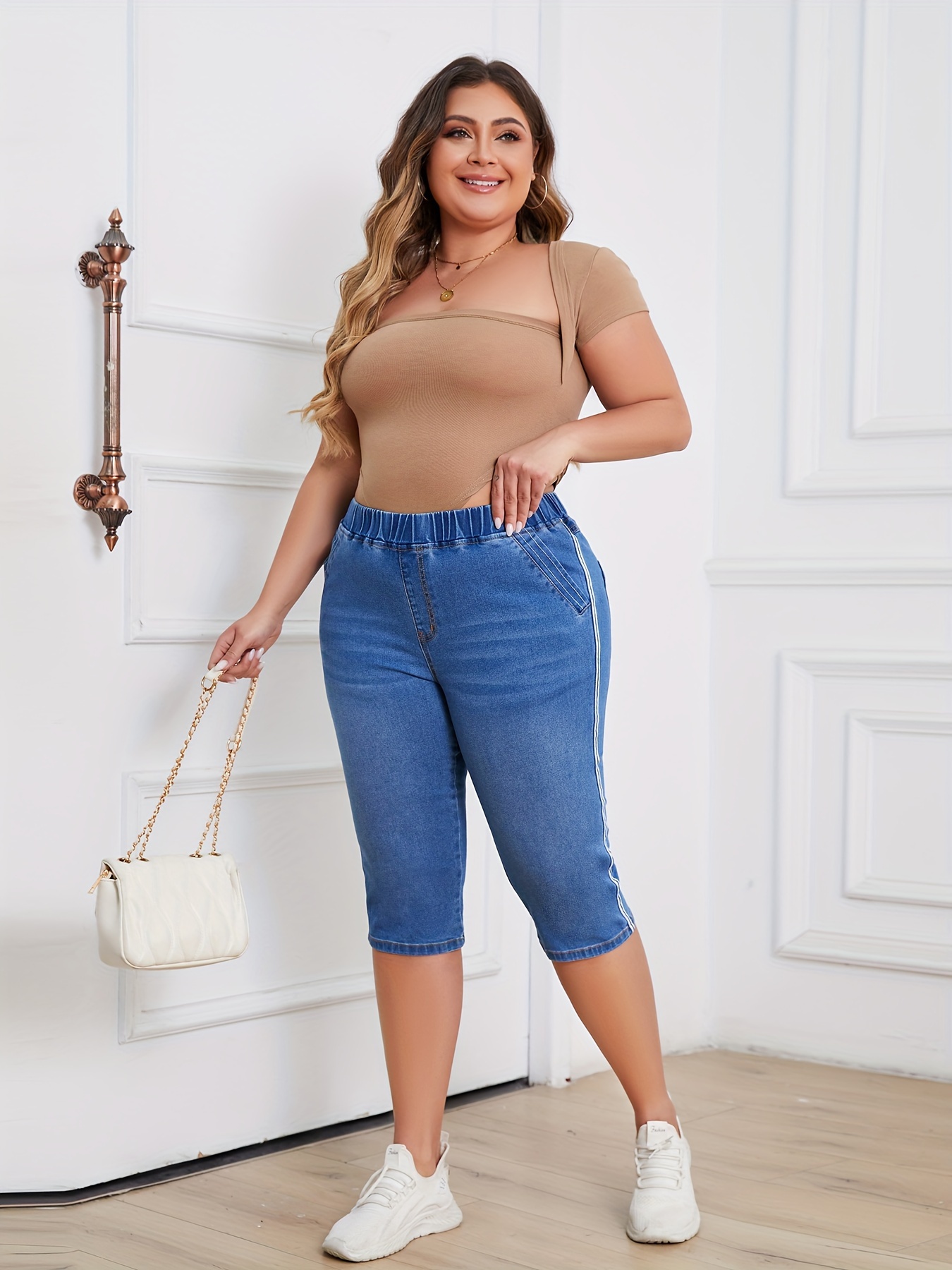 women's sporty casual stretch denim weight Temu Spain