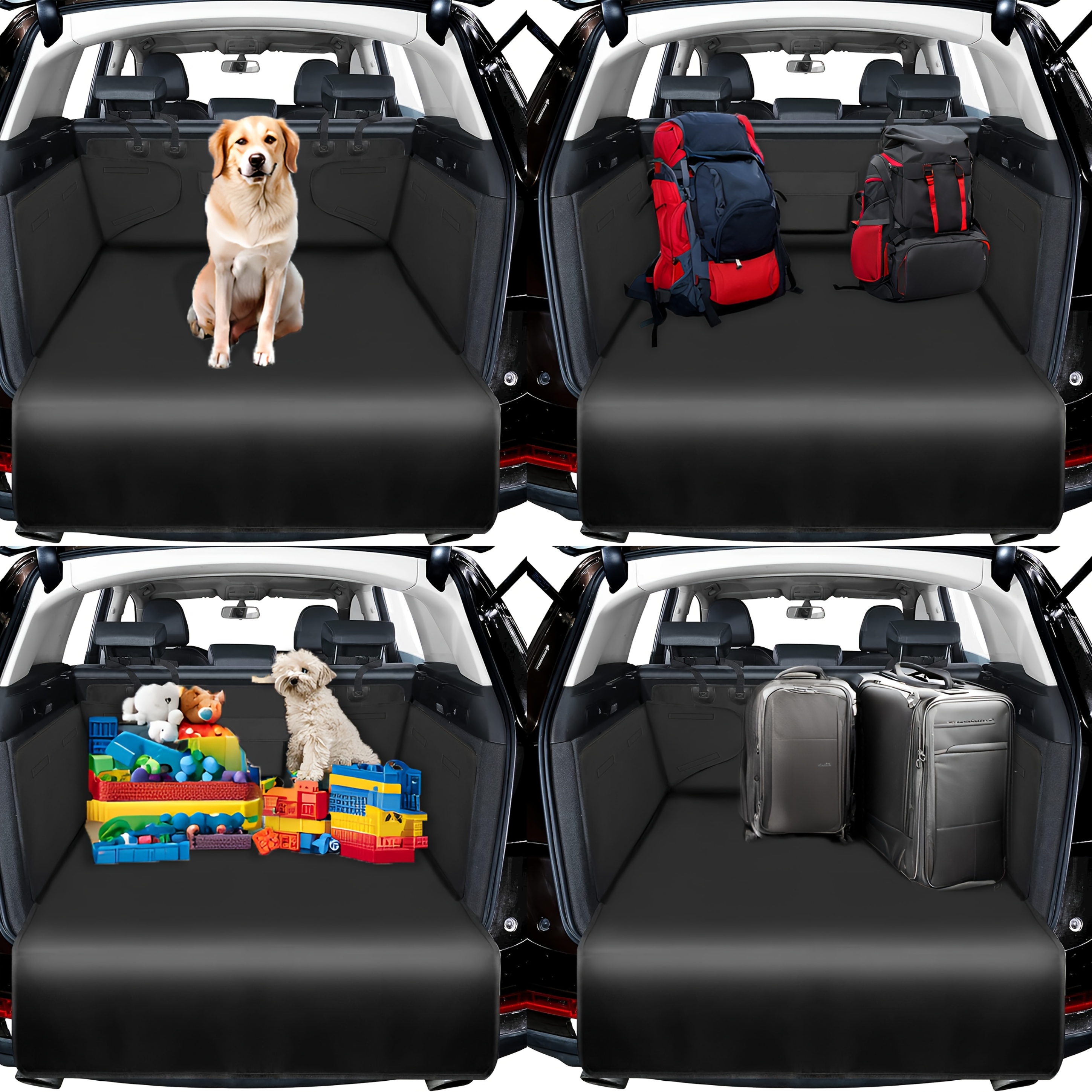 Housse De Protection Pour Siège Auto Enfant - 2 Pièces - Imperméable, Antidérapante, Avec Poches - Taille 48x46 Cm (siège) Et 48x59 Cm (dossier) - Universelle Pour Voiture Et SUV - 3