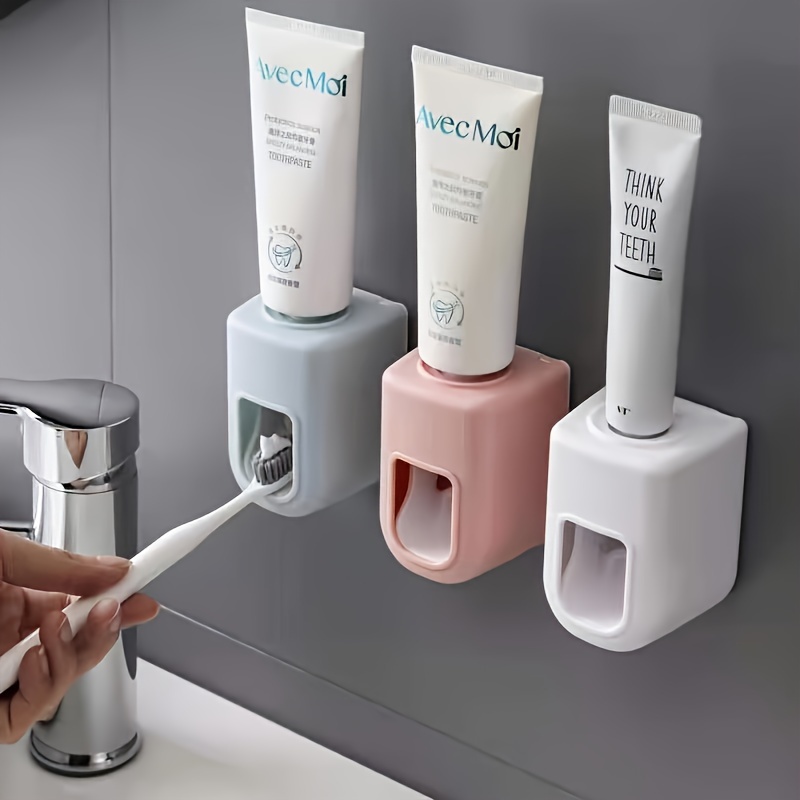 

Toothpaste Dispenser - Mounted, No Required Bathroom Accessories,