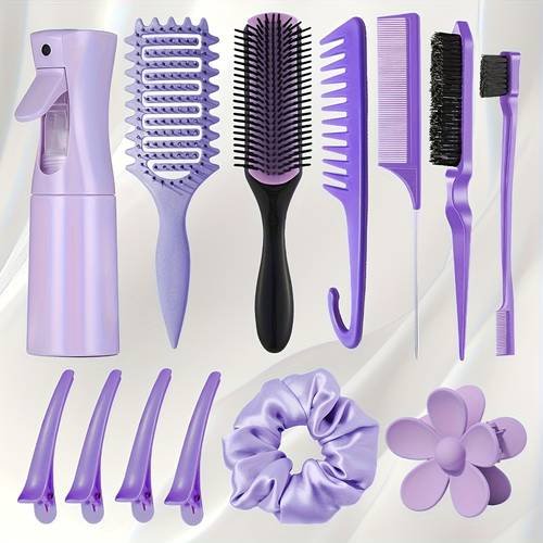 13pcs hairdressing tool set newly curling comb hair brush comb hairdressing tools and product additions suitable for barber shops beauty salons travel essentials back to school essentials