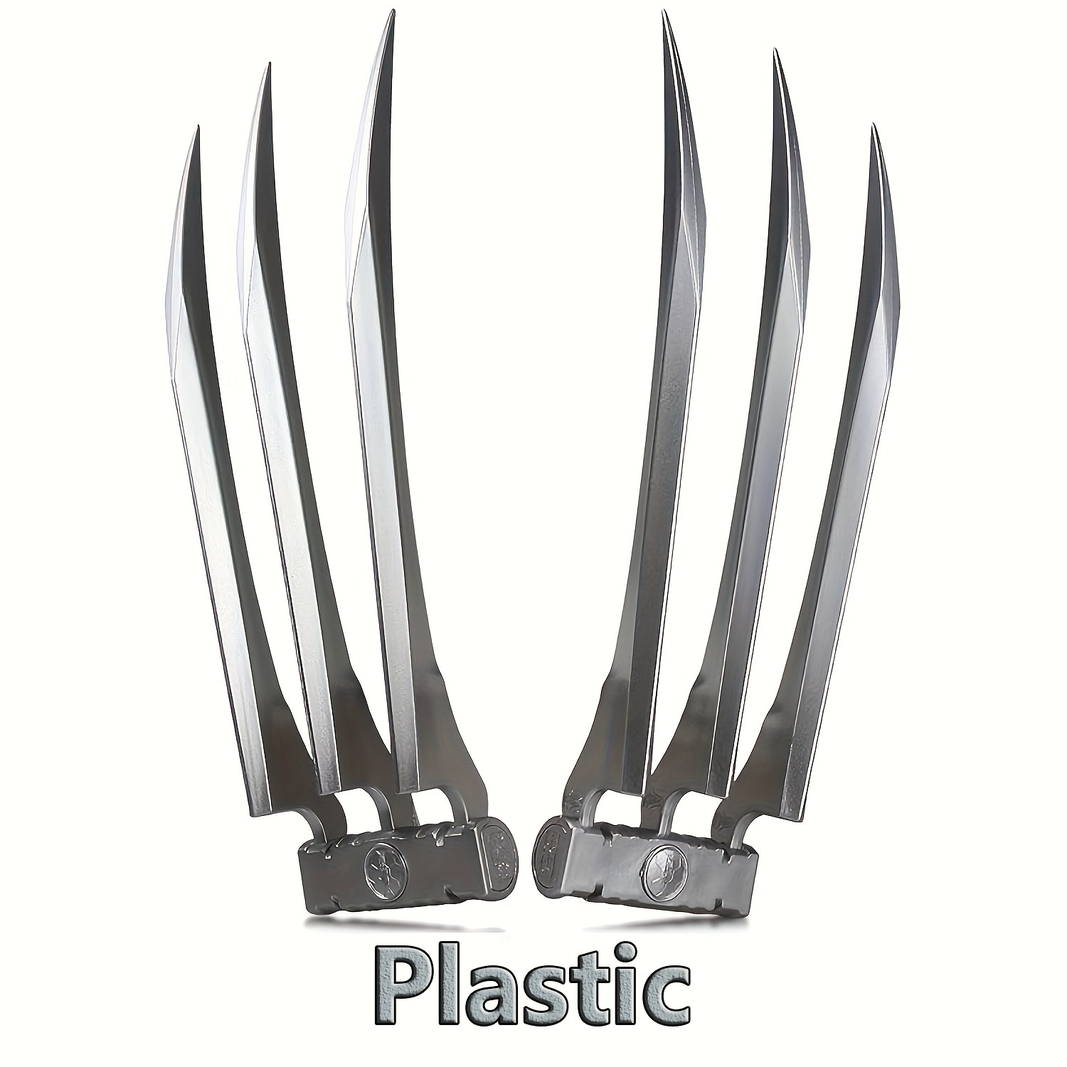 TEMU Silvery Wolf Claw 1:1 Scale Role Playing Prop - Durable Plastic, Suitable For Halloween, Winter, And New Year