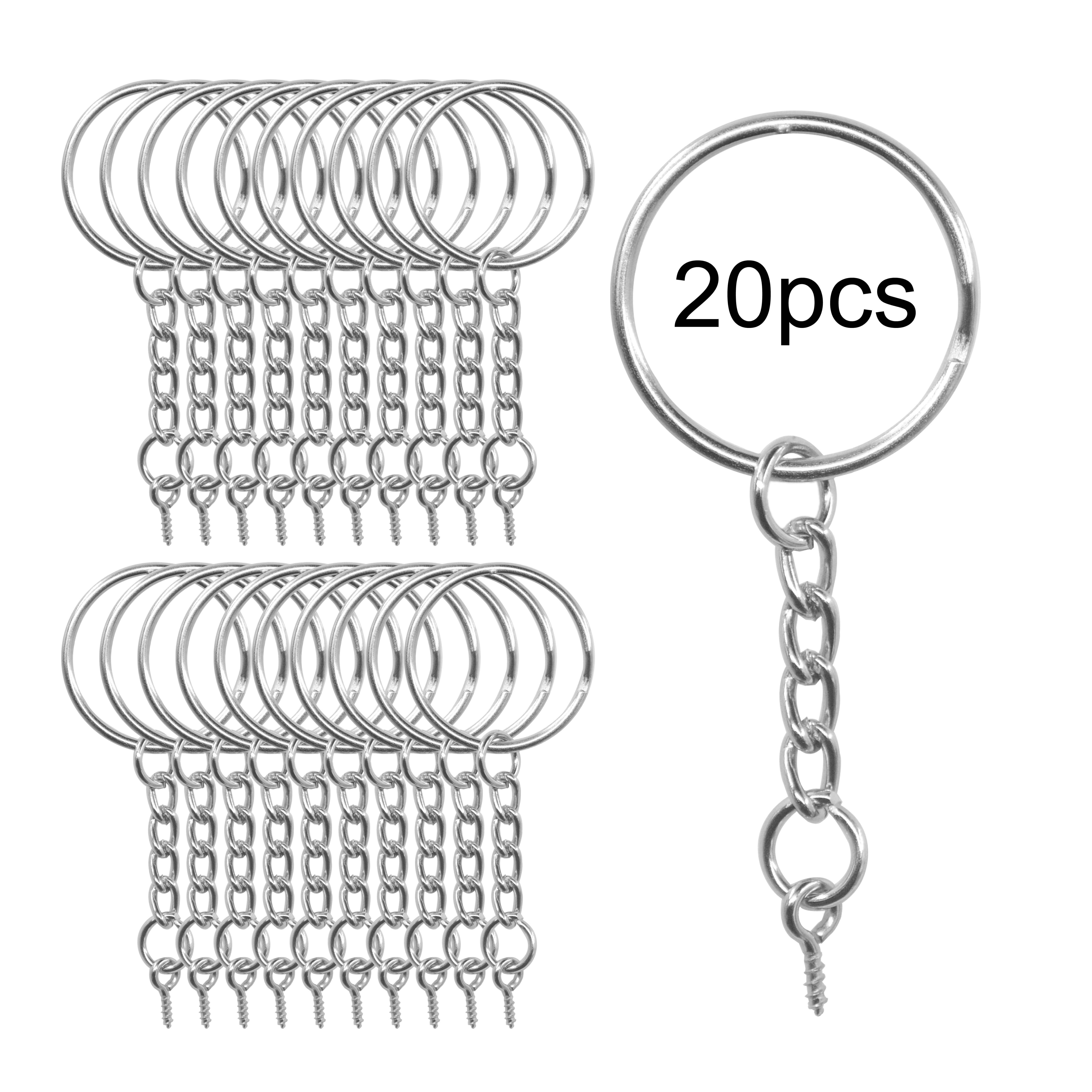 20 Pcs Diy Craft Keychains, Chains, And Pins, Ideal For Resin Pendants, Charms, And Handmade Accessories