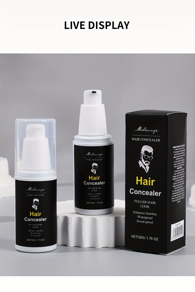 strong coverage hairline concealer paste natural look for thinning bald spots waterproof sweatproof easy application portable suitable for men women hair coloring paste natural look concealer moisturizing effect hair color cream Product details 7