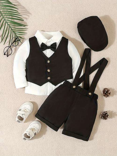 Baby Formal Outfit Boy Baby Boy Clothes Suits Bowtie Dress Shirt