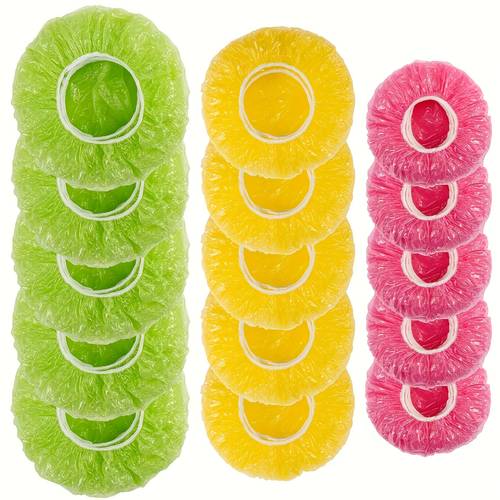 60pcs bowl covers reusable plastic bowl cover elastic fresh keeping bags wrap reusable plastic stretch elastic food storage covers sourdough baking bread proofing rising 3 sizes