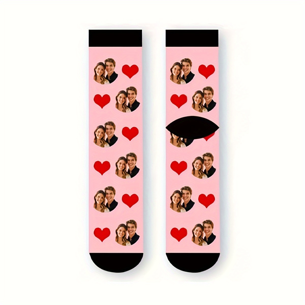 TEMU 1 di Calzini a Met� Polpaccio Personalizzati con , Calzini Personalizzati con Foto di Bella e Attraente, Divertenti Calzini Personalizzati con
