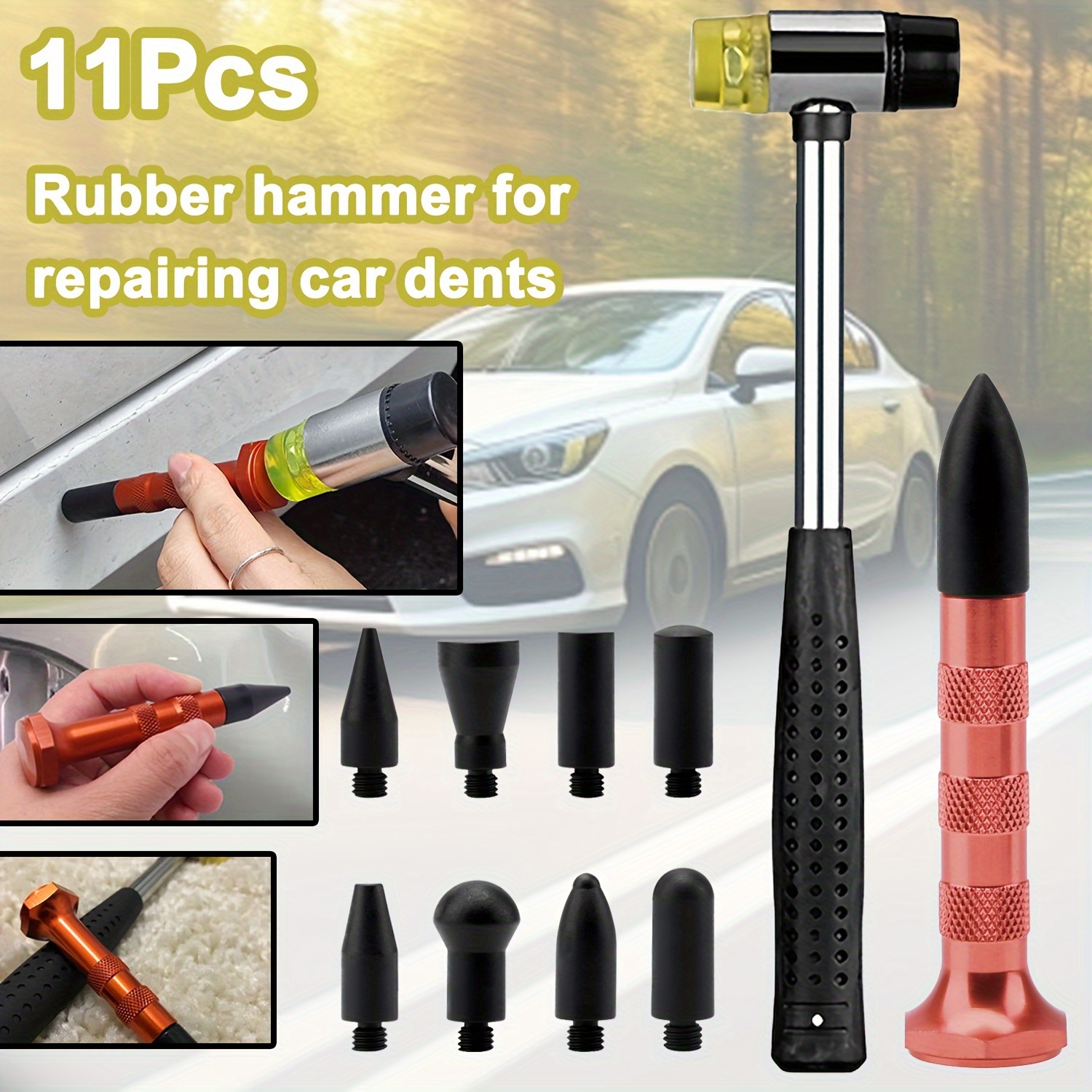 

Car Dent Repair Sheet Metal Dent Repair Tool Dent Repair Hammer Leveling Hammer Repair Pen Detachable And Replaceable Head