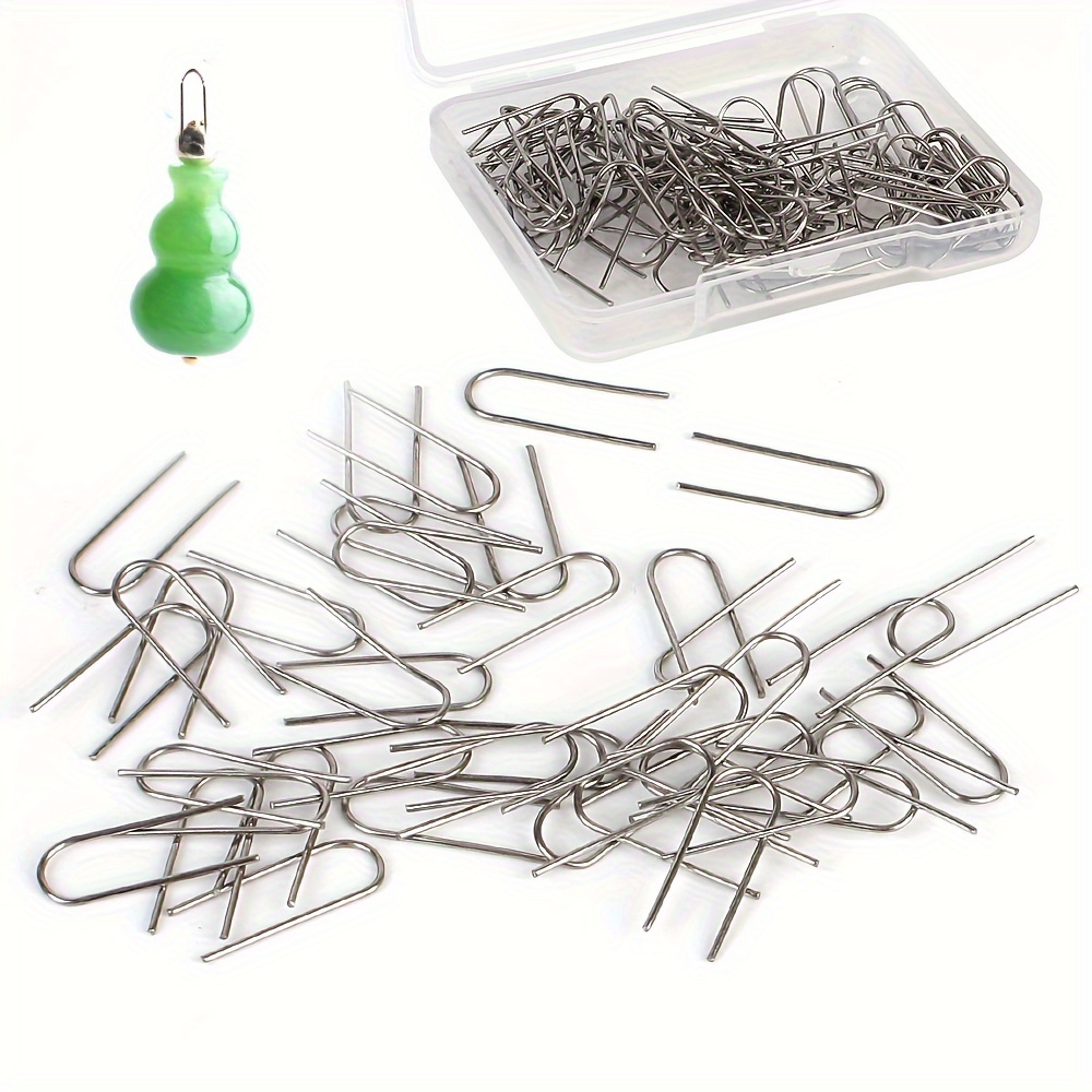 

100pcs Metal Nichrome Wire Hangers For Pottery, Uncharged High Temperature Resistant Wire Tips For Pyrography & Ceramic Ornaments