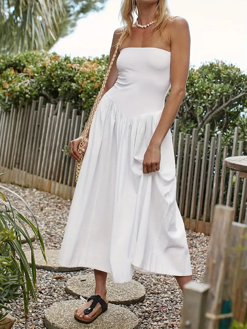 tube maxi dress casual By Together Striped Tube Maxi Dress