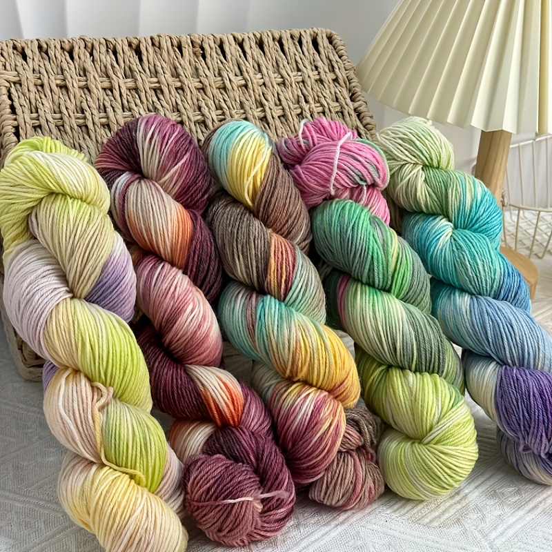 

100g -dyed , (30% , 70% ), Variegated & Skeins, -striping For Diy Knitting, Crochet, Sweaters, Scarves, Shawls