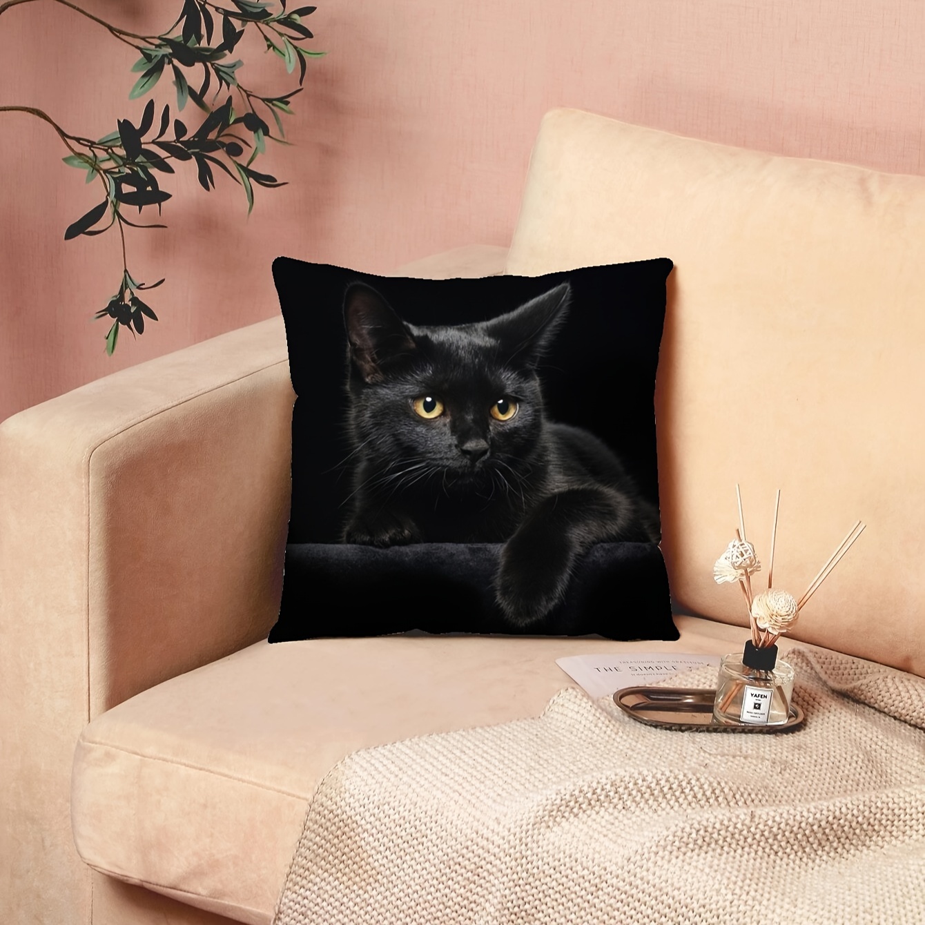 fundas almohada decorativa impresión digital gato Temu Uruguay