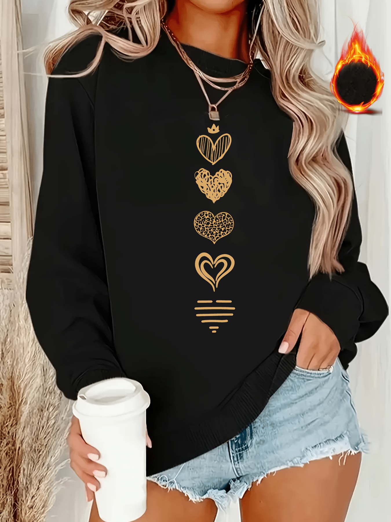 【新品・未使用】thevirgins lame heart logo sweat heart sweat shirt sold on Temu United States