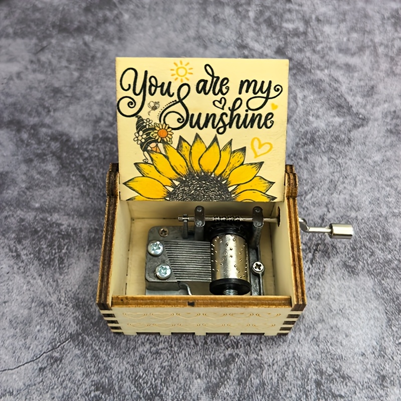 E-shop Vintage Handkurbel-Musikbox, "" Mini-Handkurbel-Musikbox, Holz-Handkurbel-Musikbox, Mini-Holzspielzeug, Geburtstagsgeschenk für Freunde, Familie