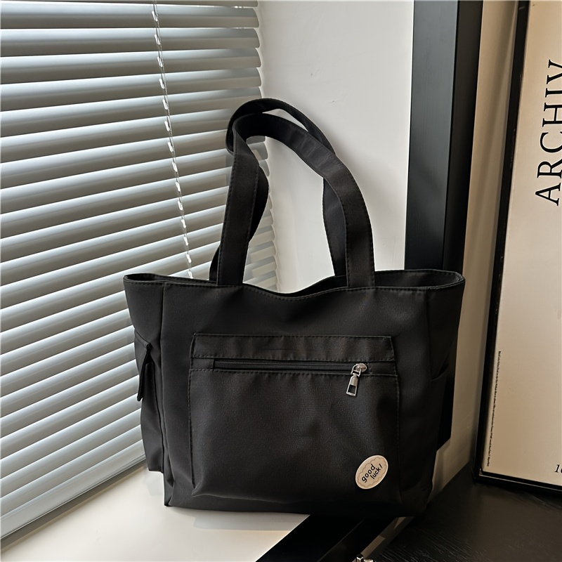 Image of Ladies' Crossbody Bag, Easy Nylon Tote Shoulder Bag, Multiple Compartments, Large Capacity, Solid Color, Commuting To Work, Shopping, Traveling, Lightweight And Versatile, Hand-held Armpit Tote Bag