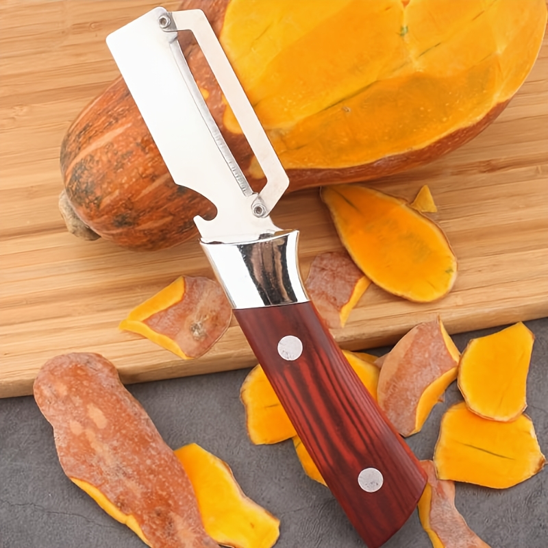 TEMU Multi-functional Vegetable Peeler, 2-in-1 Fruit Veggie Peeler And Bottle Opener, Stainless Steel Blade Peelers For Kitchen