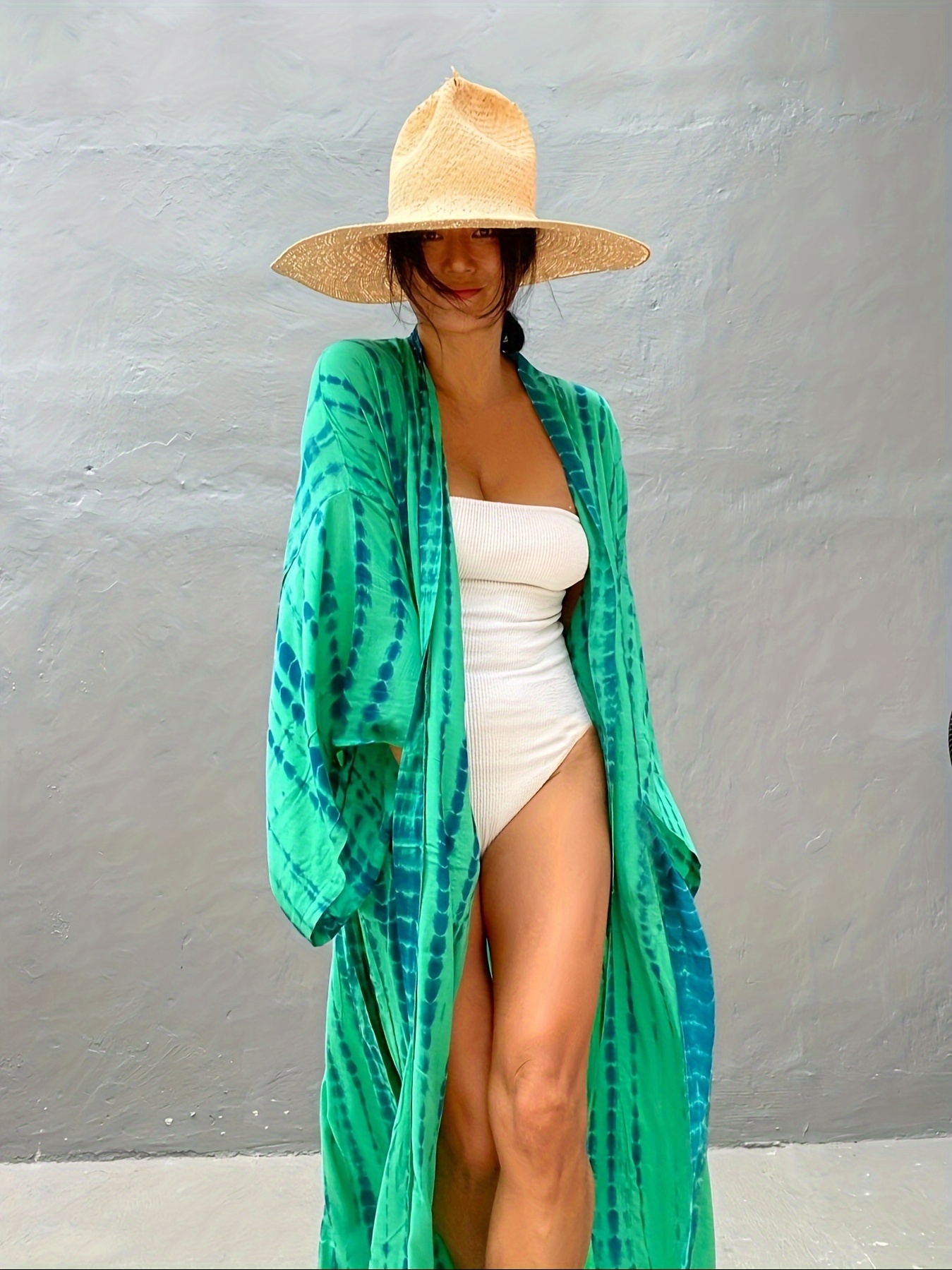 long sleeve beach kaftan